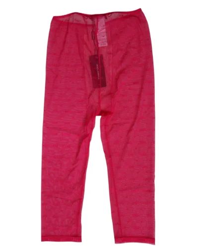 Fuchsia Logo Lace Tight Midi Trousers Underwear