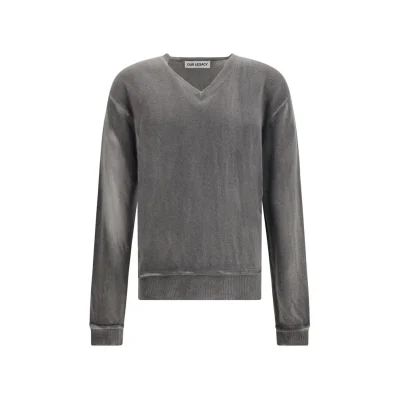 V neck Grey Sweater