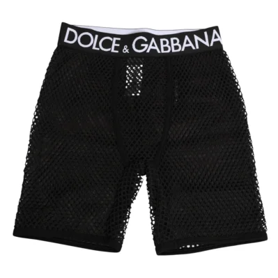 Black Cotton Logo Shorts Midi Trouser Underwear