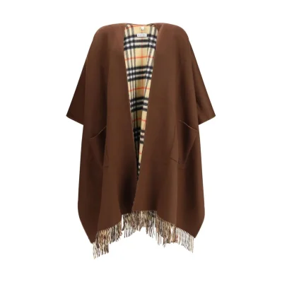 Reversible check wool cashmere Cape