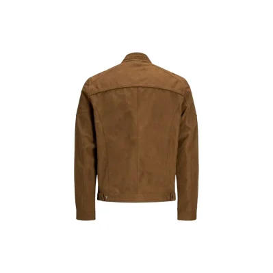 Beige Artificial Leather Jackets & Coat