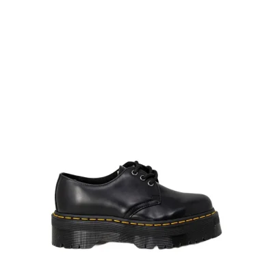 Black Leather Lace-Up Boot
