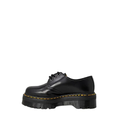 Black Leather Lace-Up Boot