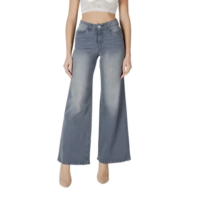 Gray Cotton Bootcut Jean