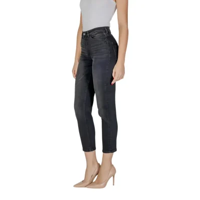 Black Cotton Mom Jean