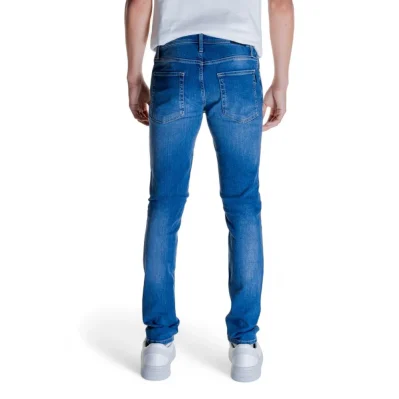 Blue Cotton Slim Fit Jean
