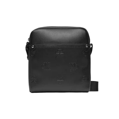 Black Polyethylene Messenger Bag