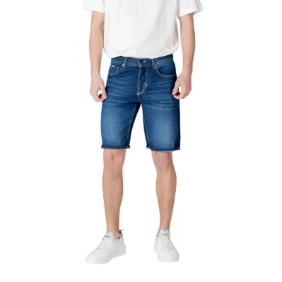 Blue Cotton Bermuda