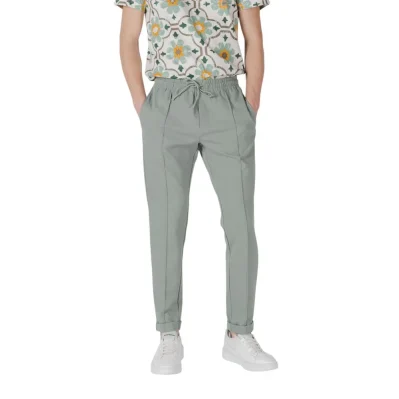 Green Polyester Joggers Workout Pant