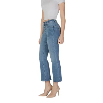 Blue Cotton Bootcut Jean