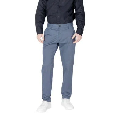 Blue Cotton Skinny Pant