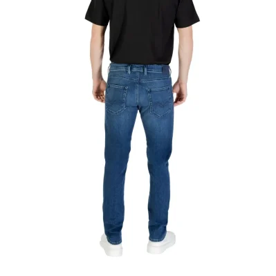 Blue Cotton Relaxed Fit Jean