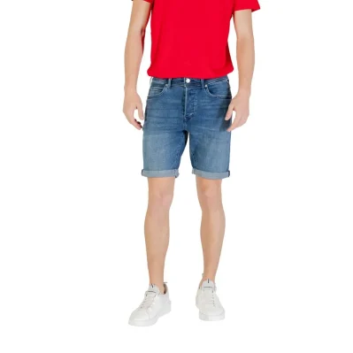 Blue Cotton Bermuda