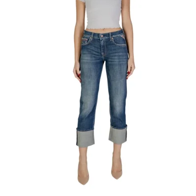 Blue Cotton Bootcut Jean