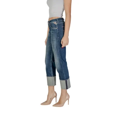 Blue Cotton Bootcut Jean