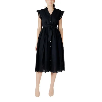 Black Cotton Midi
