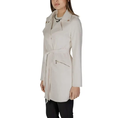 Cream Polyester Coat