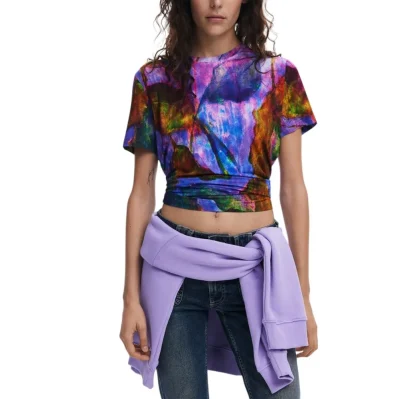 Purple Viscose T-Shirt