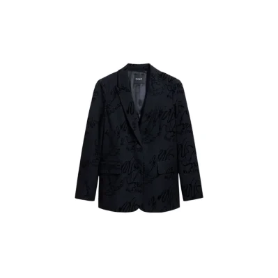 Black Polyester Blazer