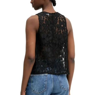 Black Polyester Tank Top