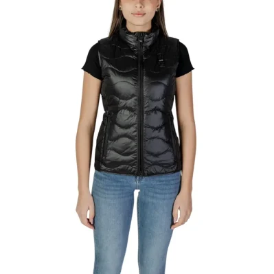 Black Polyamide Sleveless Jacket