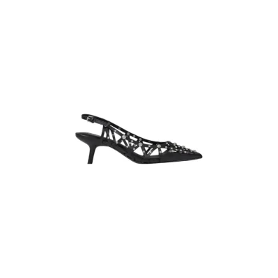 Black Leather High Heel