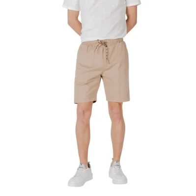Beige Cotton Bermuda
