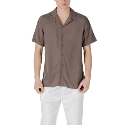 Brown Viscose Shortsleeve