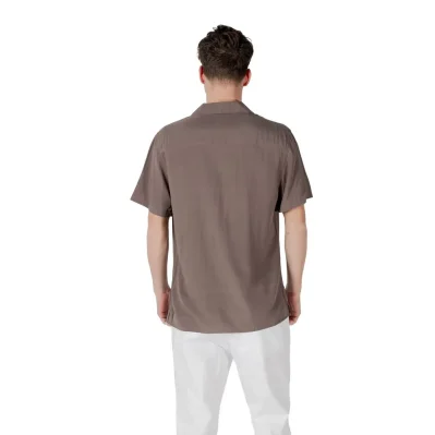 Brown Viscose Shortsleeve
