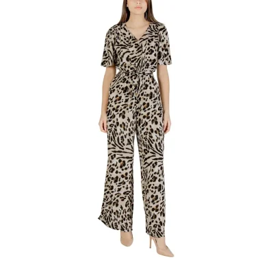 Beige Viscose Jumpsuit