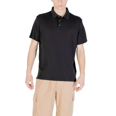 Black Cotton Polo Shirt