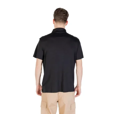 Black Cotton Polo Shirt