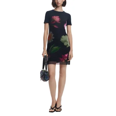 Black Polyester Short