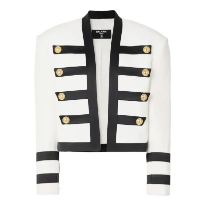 White Viscose Suits & Blazer