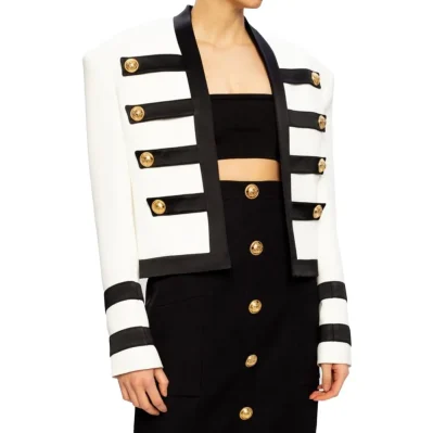 White Viscose Suits & Blazer