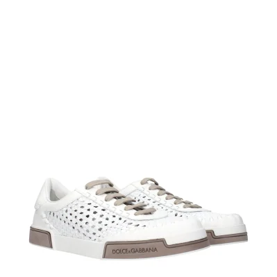 White Leather Low Tops