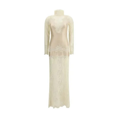 Laced ivory long Dress