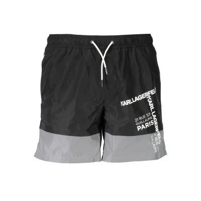 Black Polyester Swimwear