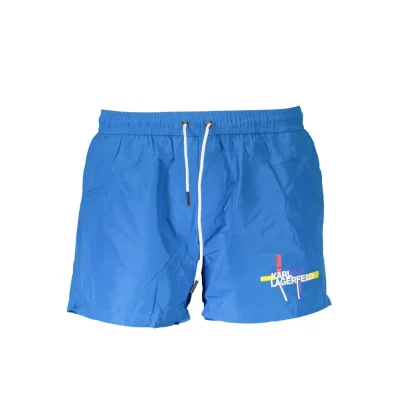 Blue Polyester Swimwear