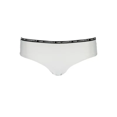 White Elastane Swimwear