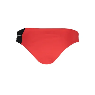 Red Elastane Swimwear
