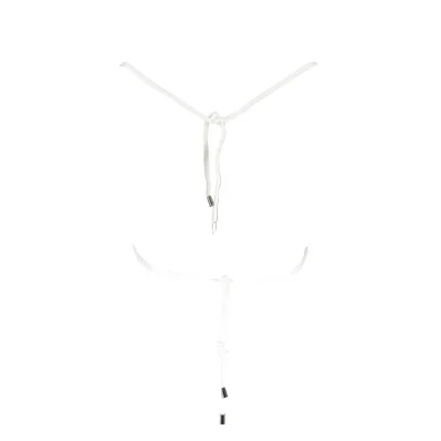 White Elastane Swimwear
