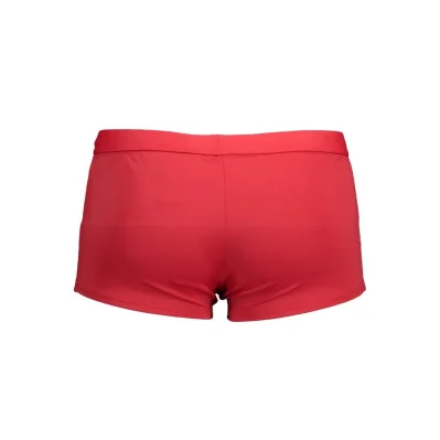 Red Elastane Swimwear