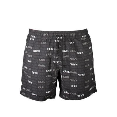 Black Polyester Swimwear