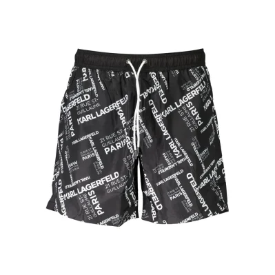 Black Polyester Swimwear