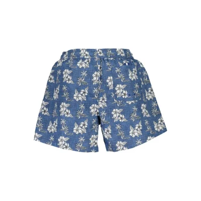 Blue Polyester Swimwear