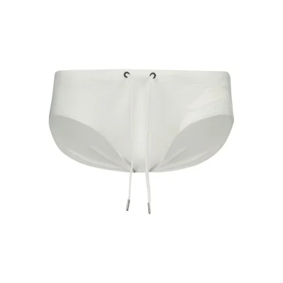 White Elastane Swimwear