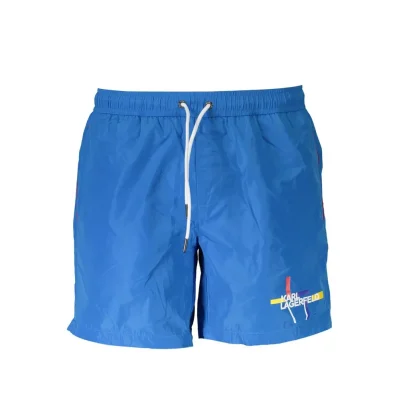 Blue Polyester Swimwear