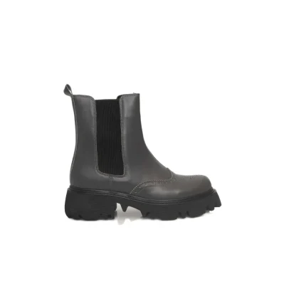 Gray Cowhide Boot