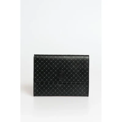 Black Polyester Clutch Bag